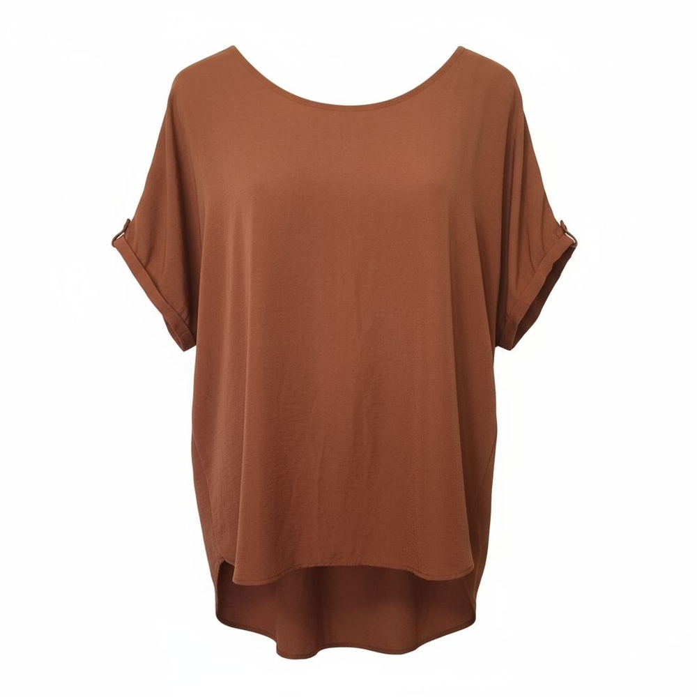Maurices Copper Orange Short Sleeve Blouse Top – Size 2X